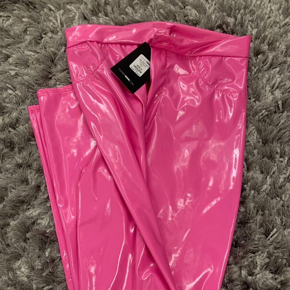 Hot pink Vinyl pants